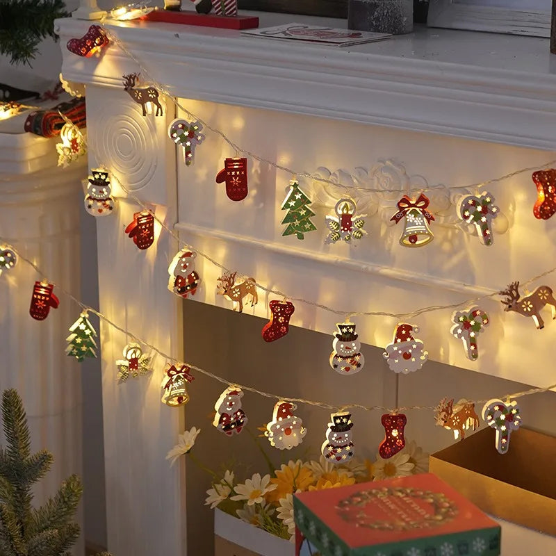 Maison de Noël™ - Guirlande Lumineuse LED Flocons et Renne Féeriques